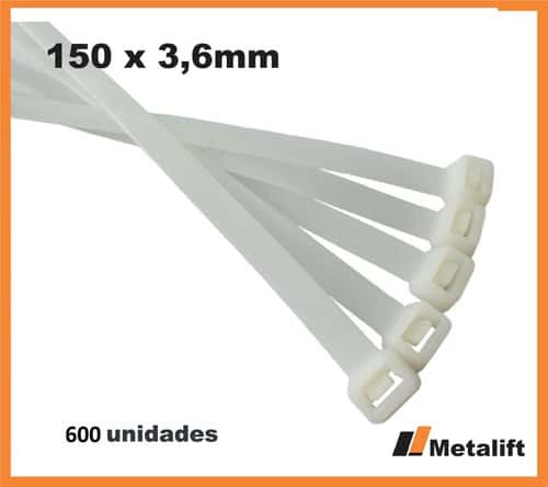 600 Cinta Plástica Abraçadeira Nylon Enforca Gato 15x3,6 Nat