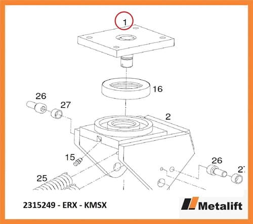 Flange Suporte De Roda Apoio Still Mod Erx - Kmsx 2315249