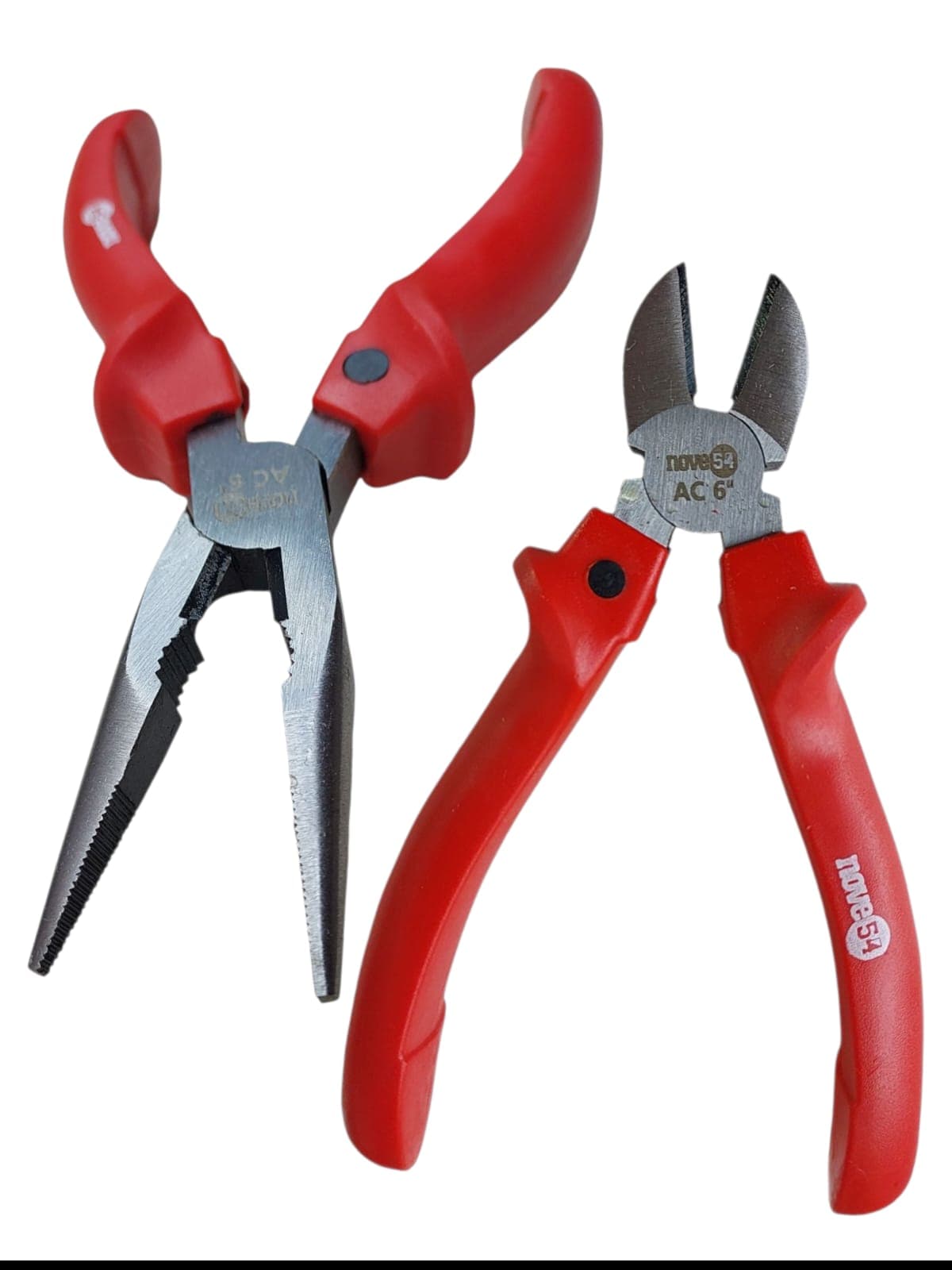 kit Alicate Corte 6 + Alicate Bico Meia-Cana Reto Nove54